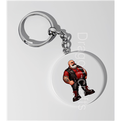 35mm Round Keyring - Leather Guy - 5