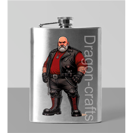 8oz Hip Flask - Leather Guy - 17