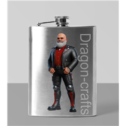 8oz Hip Flask - Leather Guy - 20