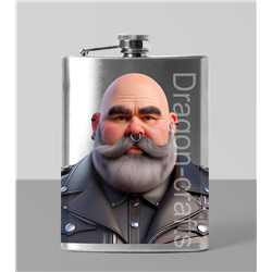 8oz Hip Flask - Leather Guy - 23