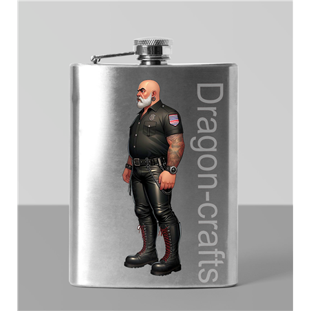 8oz Hip Flask - Leather Guy - 26