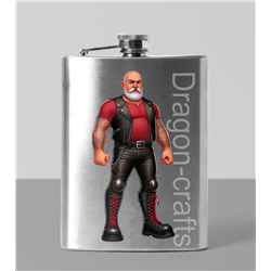 8oz Hip Flask - Leather Guy - 27