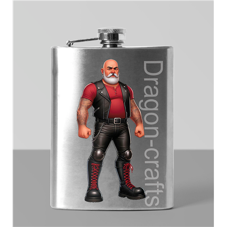 8oz Hip Flask - Leather Guy - 27