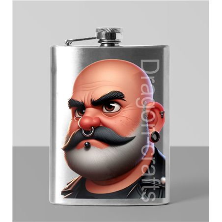8oz Hip Flask - Leather Guy - 29