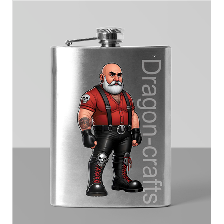 8oz Hip Flask - Leather Guy - 41