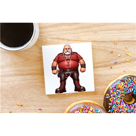 CERAMIC TILE COASTER/ TRIVET - Leather Guy - 14