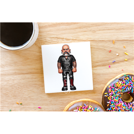 CERAMIC TILE COASTER/ TRIVET - Leather Guy - 36