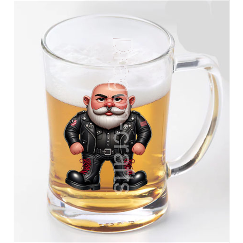 Glass Tankard - Leather Guy - 1 Glass Tankard - Leather Guy - 1