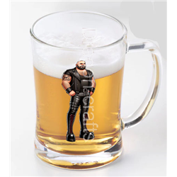 Glass Tankard - Leather Guy - 19