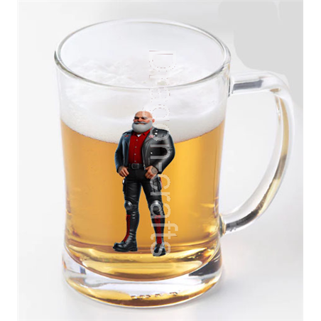 Glass Tankard - Leather Guy - 20