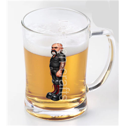 Glass Tankard - Leather Guy - 31