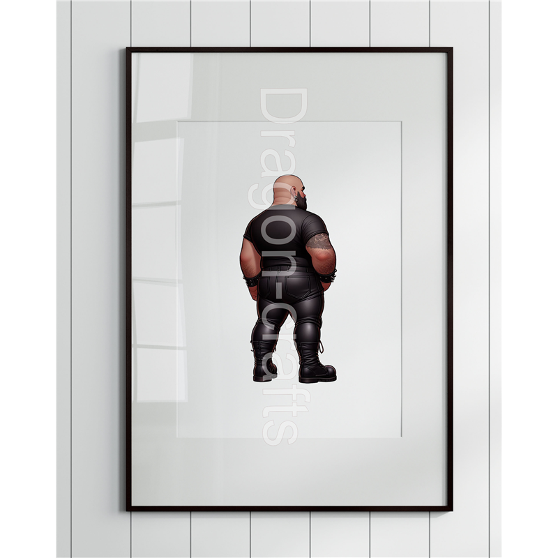 Print of design (option to be framed) - Leather Guy - 12