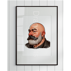 Print of design (option to be framed) - Leather Guy - 13