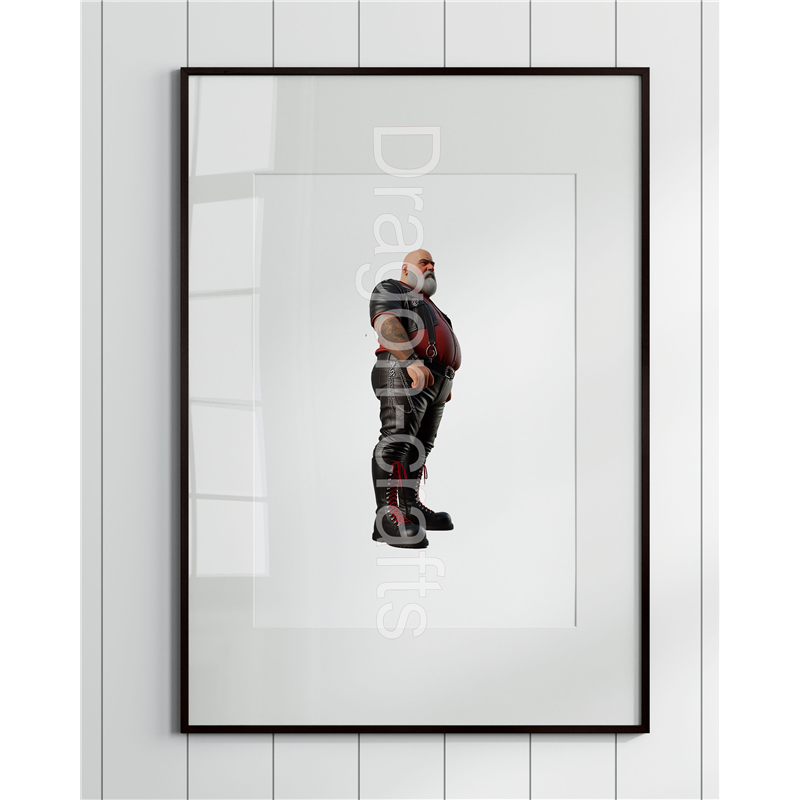 Print of design (option to be framed) - Leather Guy - 21