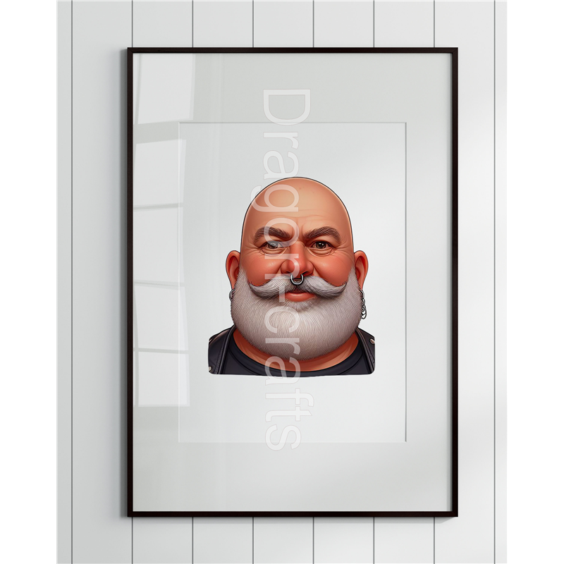 Print of design (option to be framed) - Leather Guy - 22