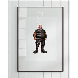 Print of design (option to be framed) - Leather Guy - 30