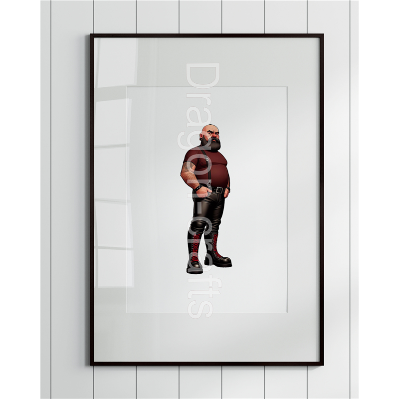 Print of design (option to be framed) - Leather Guy - 33 Print of design (option to be framed) - Leather Guy - 33