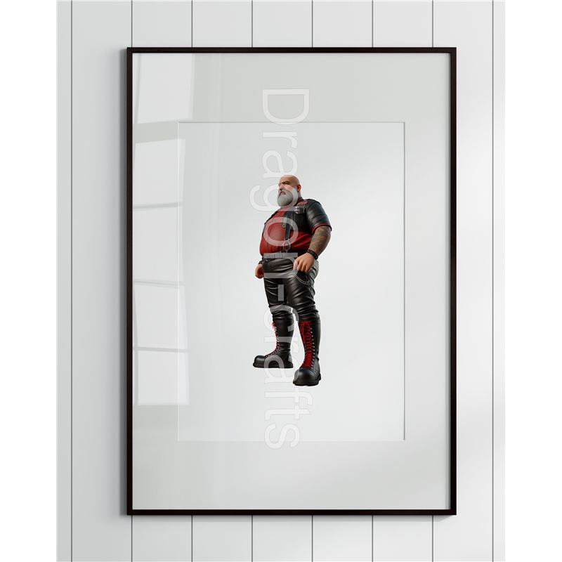 Print of design (option to be framed) - Leather Guy - 34