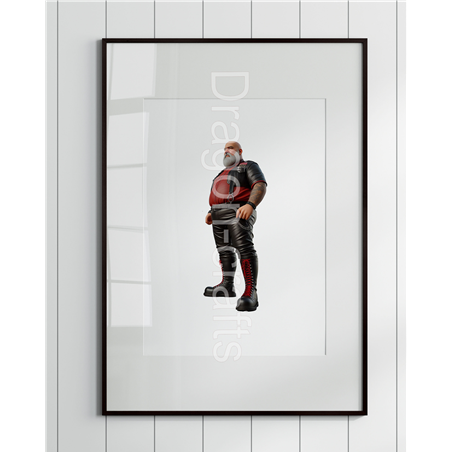 Print of design (option to be framed) - Leather Guy - 34