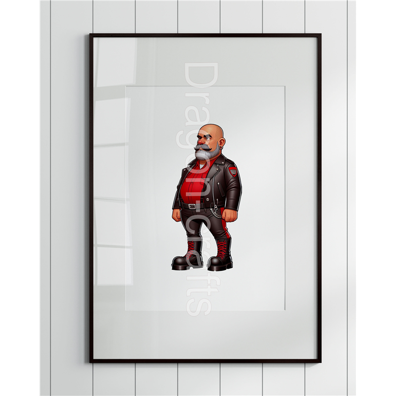 Print of design (option to be framed) - Leather Guy - 38