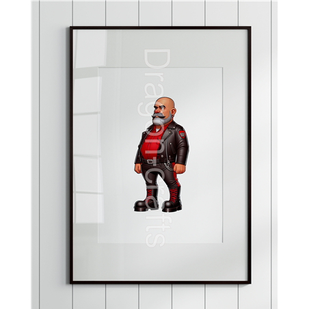 Print of design (option to be framed) - Leather Guy - 38