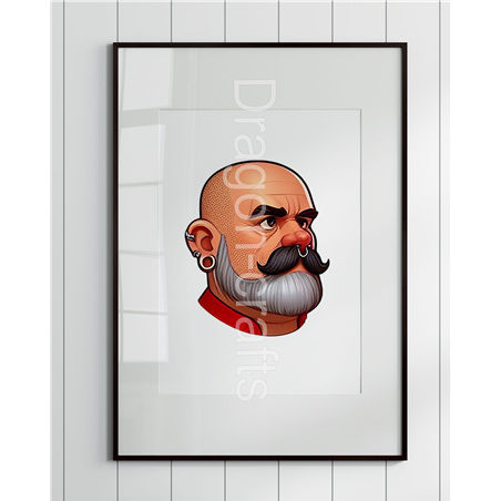 Print of design (option to be framed) - Leather Guy - 8