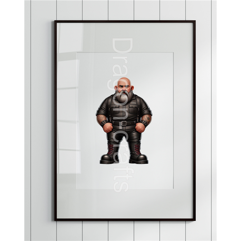 Print of design (option to be framed) - Leather Guy - 9