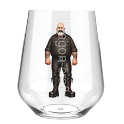 Stemless Wine Glass - Leather Guy - 10