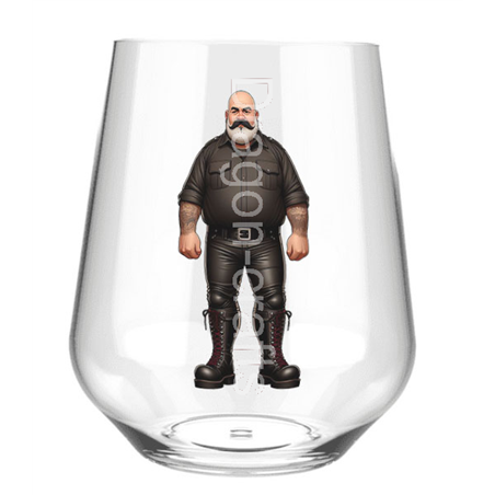 Stemless Wine Glass - Leather Guy - 10