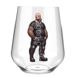 Stemless Wine Glass - Leather Guy - 11