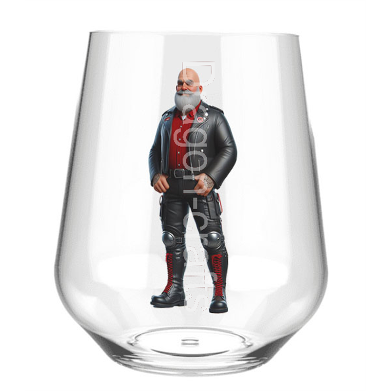 Stemless Wine Glass - Leather Guy - 20