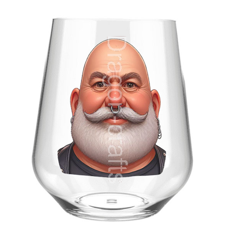 Stemless Wine Glass - Leather Guy - 22