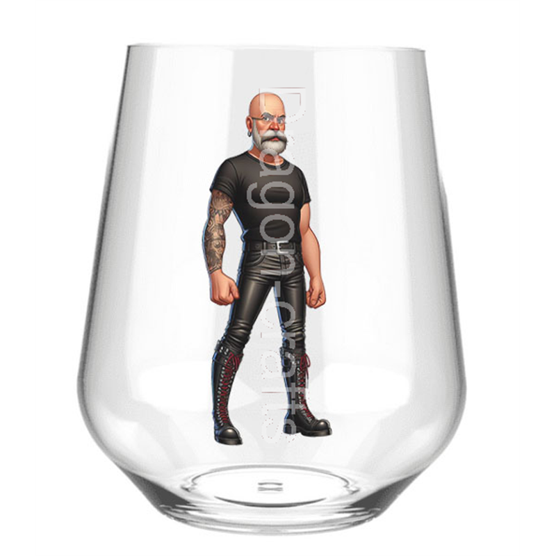 Stemless Wine Glass - Leather Guy - 24