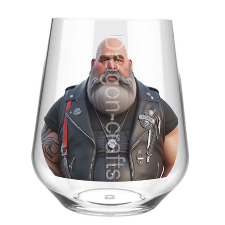 Stemless Wine Glass - Leather Guy - 25