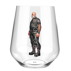 Stemless Wine Glass - Leather Guy - 26