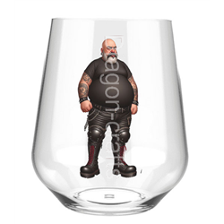 Stemless Wine Glass - Leather Guy - 30