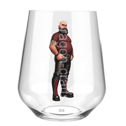 Stemless Wine Glass - Leather Guy - 33