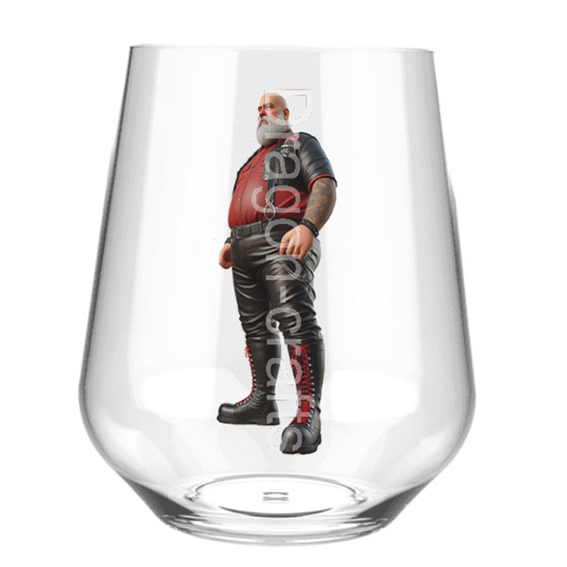 Stemless Wine Glass - Leather Guy - 34