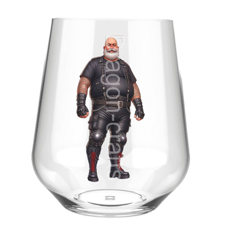 Stemless Wine Glass - Leather Guy - 35