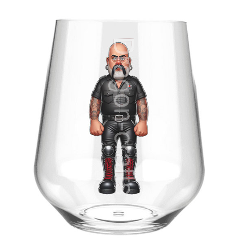 Stemless Wine Glass - Leather Guy - 36