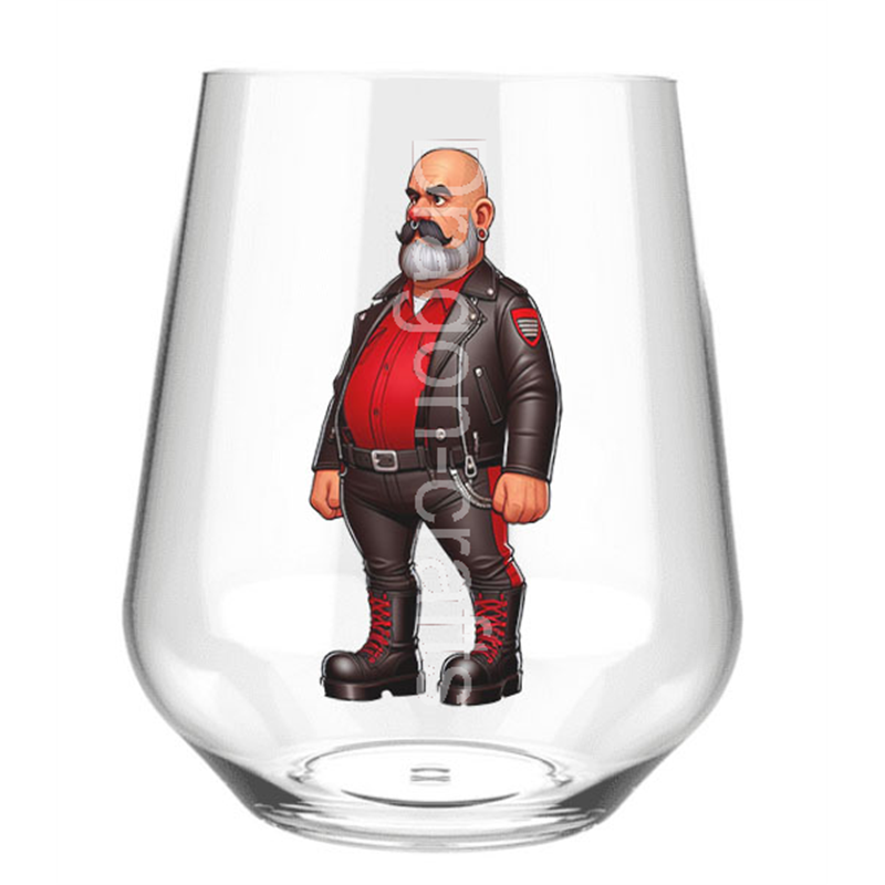 Stemless Wine Glass - Leather Guy - 38