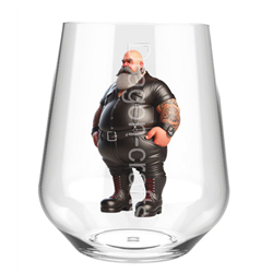 Stemless Wine Glass - Leather Guy - 42