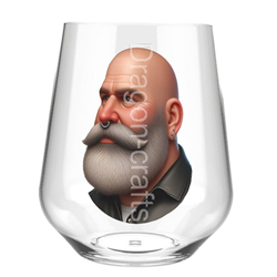 Stemless Wine Glass - Leather Guy - 6