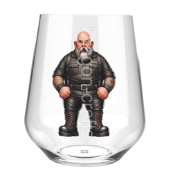 Stemless Wine Glass - Leather Guy - 9