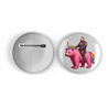 25mm Round Metal Badge - Unicorn rider - 12