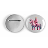 25mm Round Metal Badge - Unicorn rider - 18