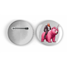 25mm Round Metal Badge - Unicorn rider - 22