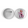 25mm Round Metal Badge - Unicorn rider - 3