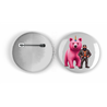 25mm Round Metal Badge - Unicorn rider - 30