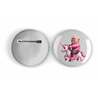 25mm Round Metal Badge - Unicorn rider - 43